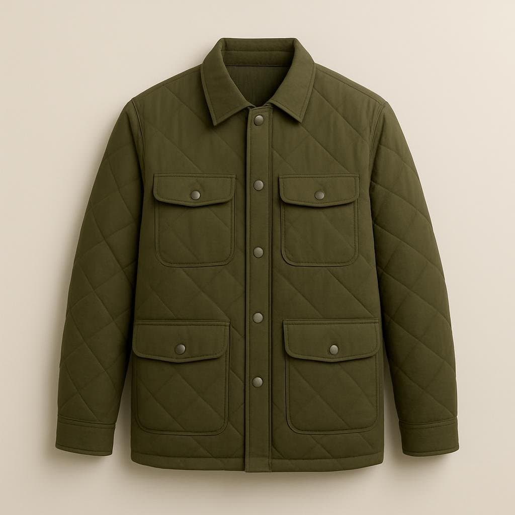 Moss Quilted Field Jacket