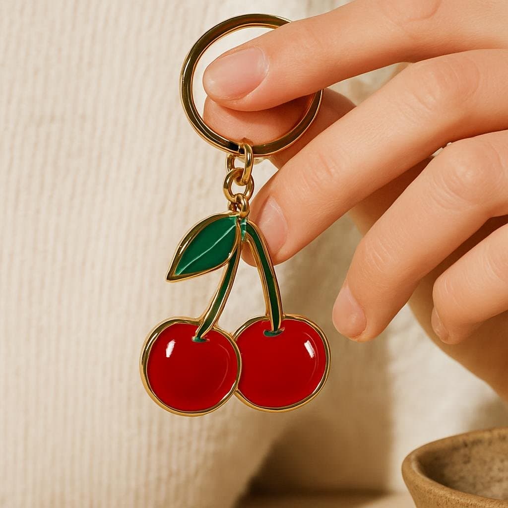 Cherry Charm Keychain