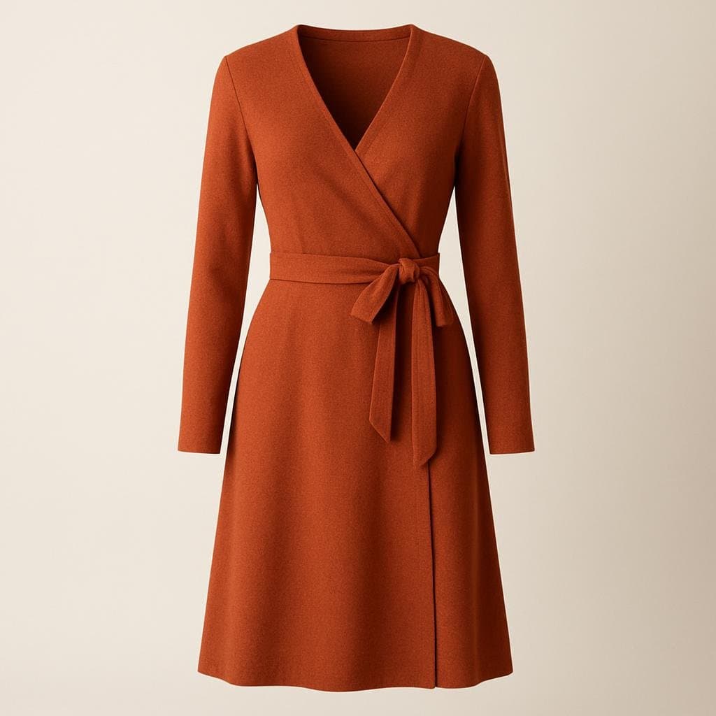 Ember Wool Wrap Dress
