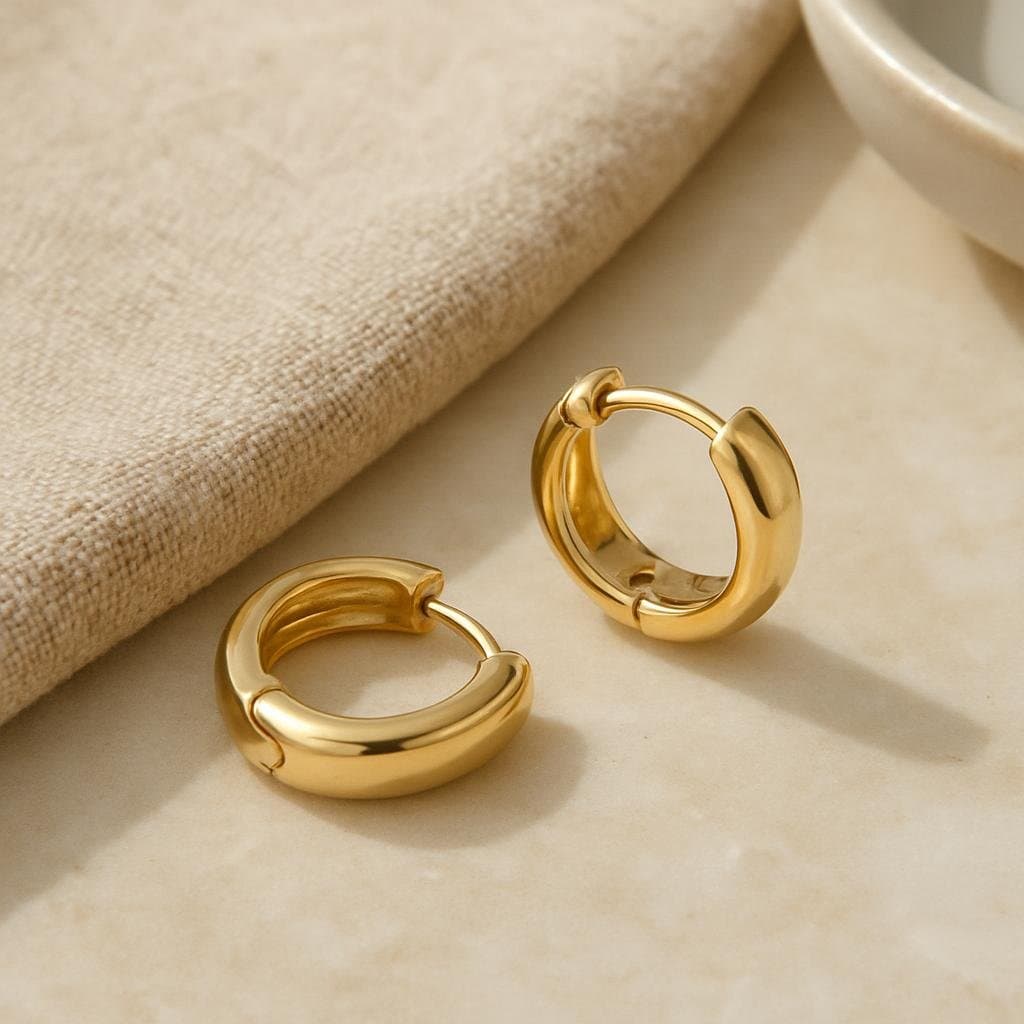 Gold Huggie Hoops
