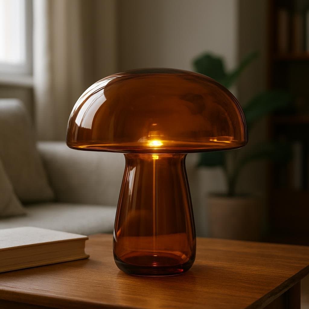 Mushroom Glass Lamp