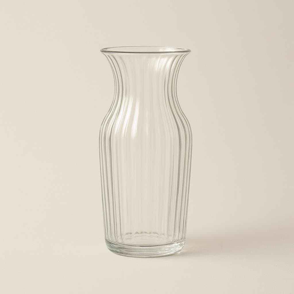 Ridged Glass Vase