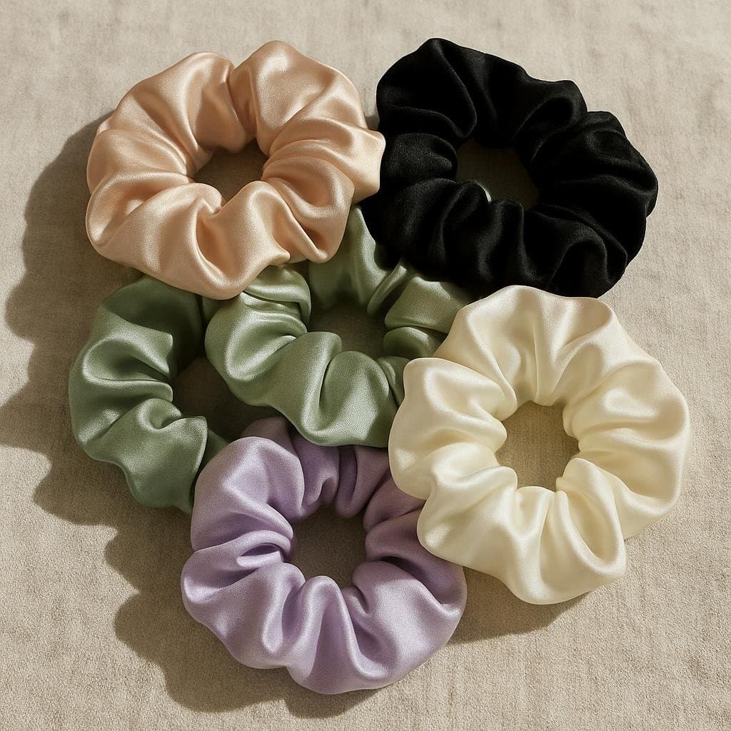 Satin Scrunchies (6-Pack)