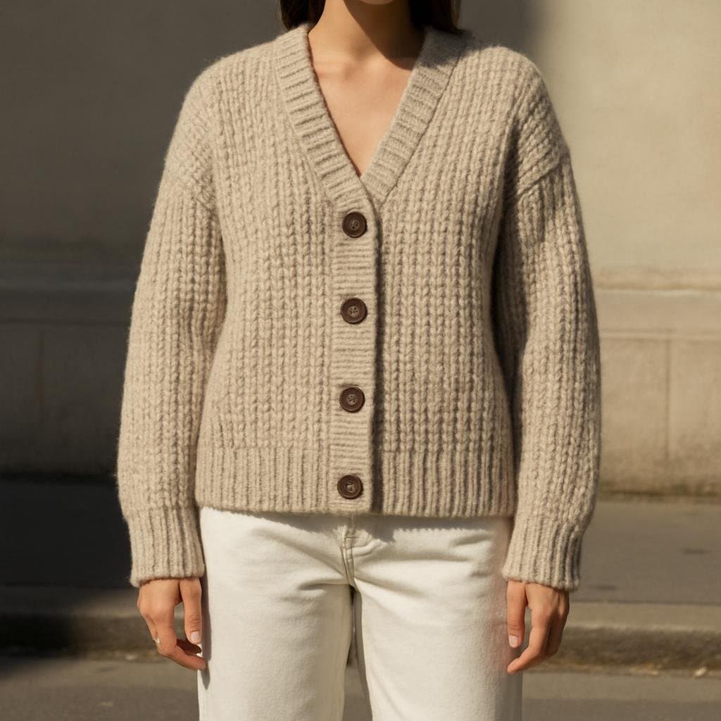 Shawl-Collar Cardigan