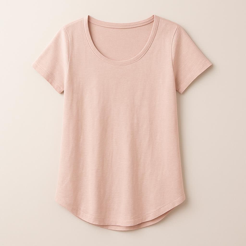 Slub Cotton Scoop Tee